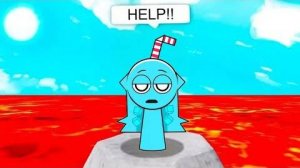 Sprunki Aqua сыграл в The Floor is Lava в ROBLOX | Прохождение геймплея