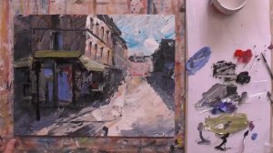 Живопись мастихином.   Художник Александр Жиляев