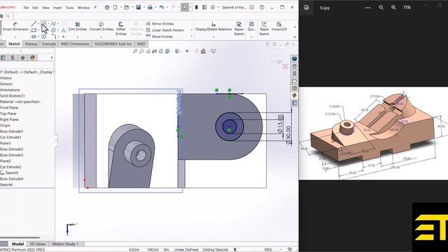 SOLIDWORKS Tutorial for Beginners Exercise 12