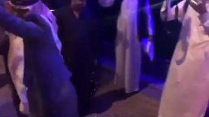 Saudies dancing Iraqi at wedding. Khaleeji dance in Saudi Arabia.