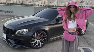 КРАСАВИЦА НА С63 AMG! ЖЕСТКИЙ ДРИФТ ПО МОСКВЕ!