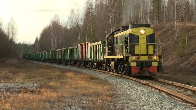 Тепловоз ТЭМ2-6520 близ ст. Вийвиконна / TEM2-6520 near Viivikonna station