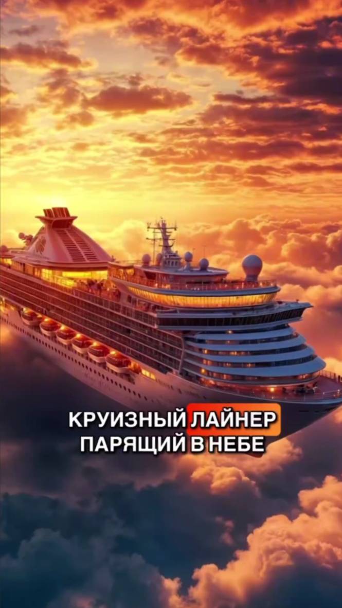 Круизный лайнер в небе