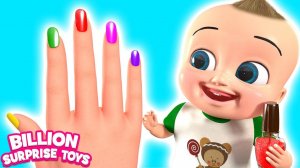 Изучайте цвета с помощью нейл-арта - Billion Surprise Toys Детские стишки, детские песенки