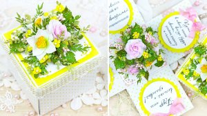 Как я делаю цветочную коробочку с нарциссами и розами. Идея подарка на 8 Марта и День рождения🎁