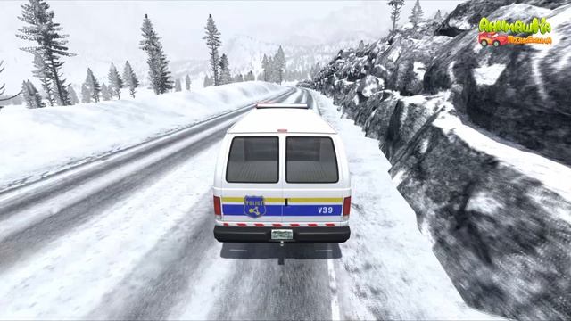 Новый мультфильм для детей про опасное вождение и снег. смотреть онлайн