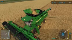 Farming Simulator 22 Без комментариев Уборка пшеницы на комбайне John Deere X9 1100