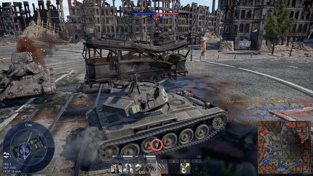 War Thunder. Реалистичные бои, Французский беспредельщик, БР 3.7, карта Переправа через Рейн
