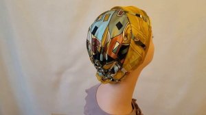 Головной убор после химиотерапии. Демисезонный Тюрбан Шелк 100% на хб ТРИКОТАЖНОМ подкладе.