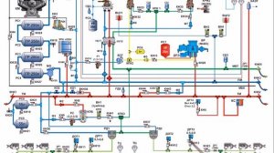 Пневматическая схема ТЭМ18ДМ торможение и отпуск тормозов краном