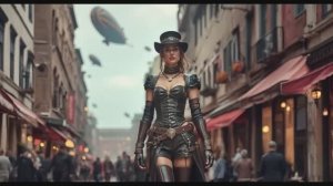 AI Steampunk Girls  in retro future - Steampunk Art