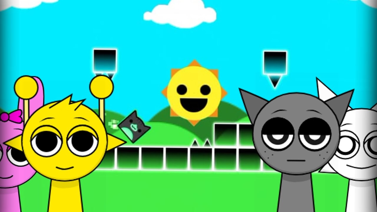 СПРУНКИ В ГЕОМЕТРИ ДЭШ | Sprunki Geometry Dash смотреть онлайн