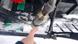 Мини обзор самодельного снегохода товарища