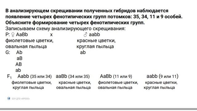 2025_03_03 ОГЭ-ЕГЭ Биология Сцепленное наследование
