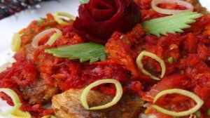 Вкусная рыбка под маринадом бордо.