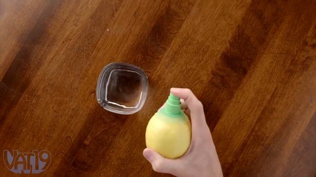 Spray fresh citrus juice directly from your fruit.