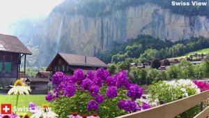 Лаутербруннен, сказочная деревня в Швейцарии 4K. Швейцарская долина