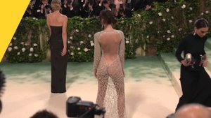 Emily Ratajkowski sparkles in sheer silver Versace on the 2024 Met Gala red carpet