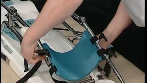 Kinetec Performa™ knee CPM -comfort supports set up-