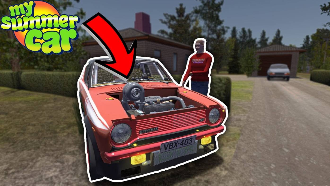 ЗНАКОМСТВО С СУСКИ - САТСУМА С ОГРОМНЫМ ТУРБОКОМПРЕССОРОМ [ЕЕ РЕАКЦИЯ] - My Summer Car смотреть онлайн