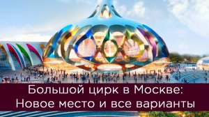 Большой цирк в Москве: новое место и все варианты!
