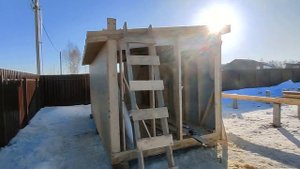 Строительство каркасной бытовки 2.5х5 м на участке