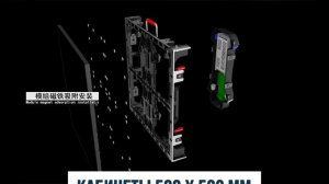 Алюминиевые кабинеты 500х500мм для led экранов