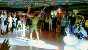 Вечеринка в баре "Атмосфера" - Дмитрий Вагис и Светлана Иванова, бачата (Калининград - 01.09.2019)