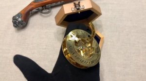 Компас с солнечными часами средневековый, Brass sundial compas Sundial Clock Maritime Nautical 16033