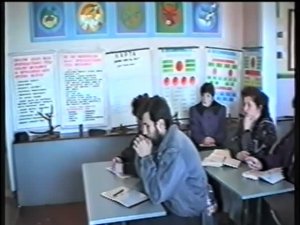 1996 год, я на семинаре в НН и наш нарколог на местном административном семинаре с педагогами.