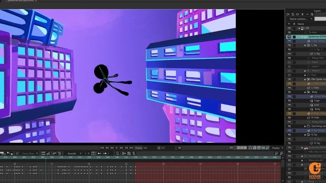 Spider Man Animation and Rigging in Moho 14 | How to animate Spiderman in Moho | Goolee Animation смотреть онлайн