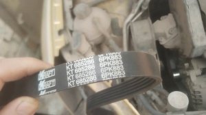установка приводного ремня генератора в обход кондиционера на Пежо 307 1.6