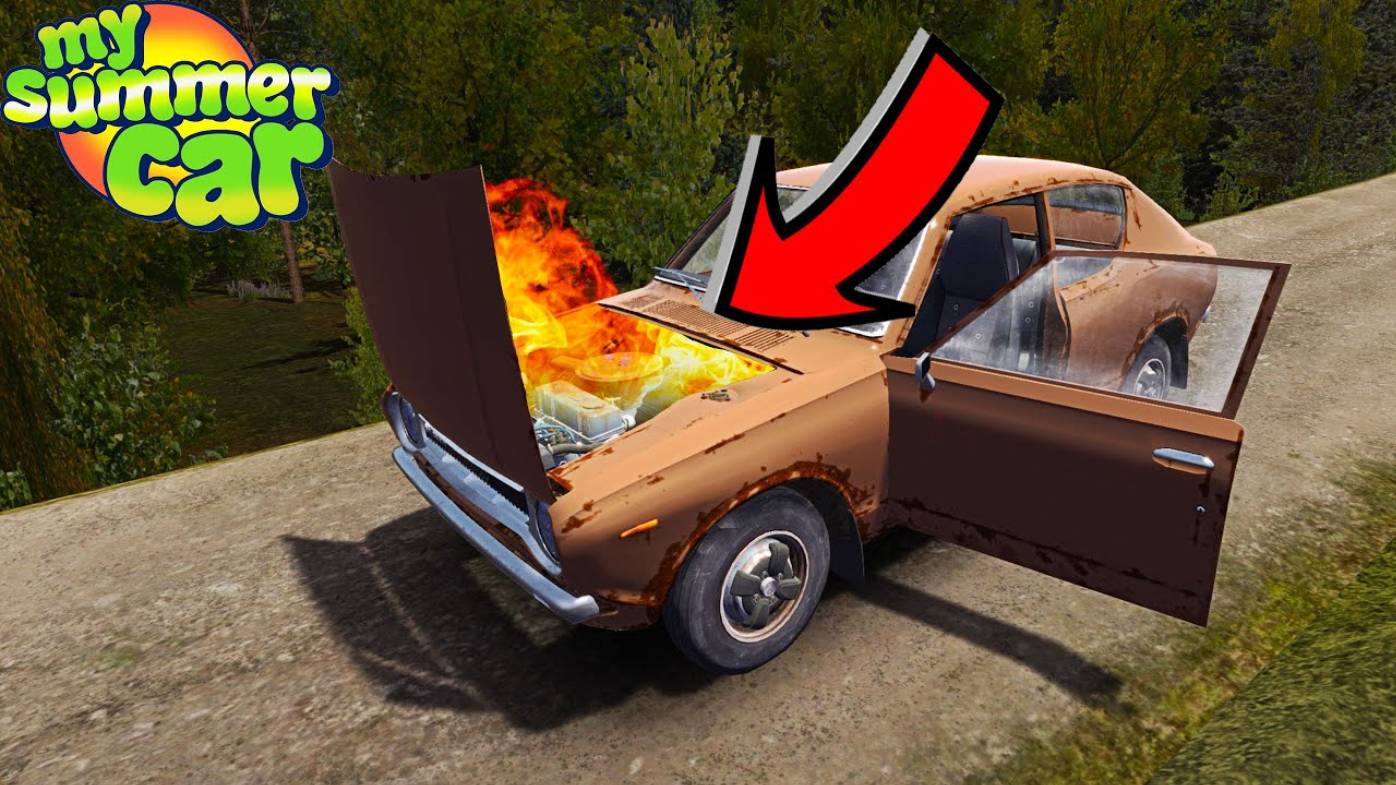 ПРОБЛЕМА С ГОРЯЩИМ ДВИГАТЕЛЕМ - ПРОКОЛОТЫЕ ШИНЫ - My Summer Car смотреть онлайн