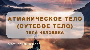 Тело человека. Атманическое (сутевое) тело.