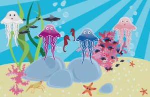 Развитие. Цвета. Игры. Найди медузу нужного цвета. Обучающие мультики. Дети. Увлекательное обучение