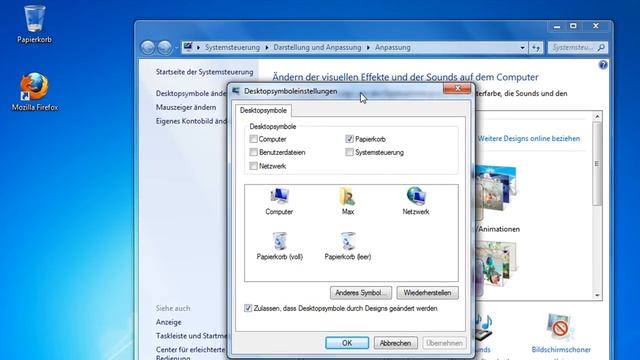 Windows 7 - Desktop-Symbole anzeigen und ausblenden смотреть онлайн