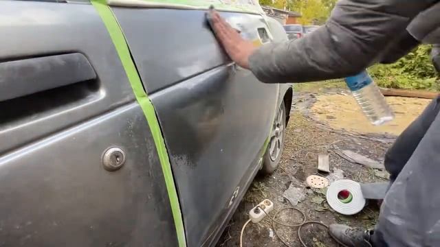 Подготовка и покраска девери. Приора. смотреть онлайн