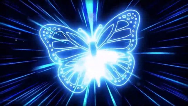 Beautiful Butterfly Neon Lights Tunnel Fast Abstract Glow Particles 4K VJ Loop
