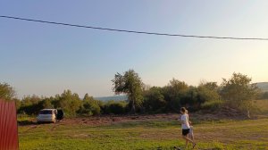 Расчистка второго участка в деревне на холме.