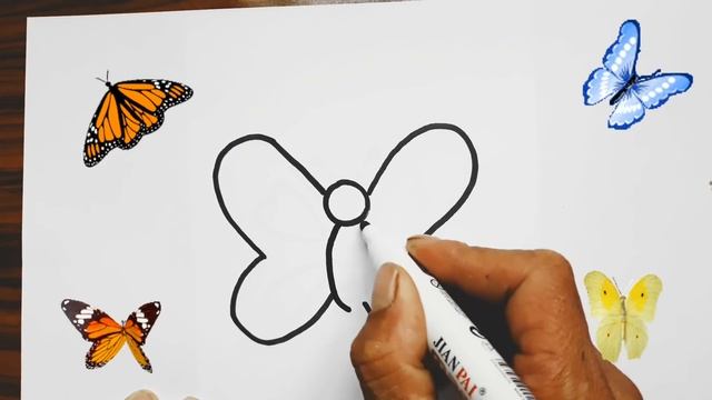 Сурет салу көбелек /How to draw Birthday /Bolalar uchun kapalak rasm chizish смотреть онлайн