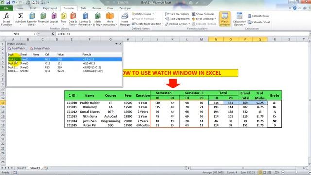 How to Use Watch Window in Excel | Tricks & Tips | In Bengali