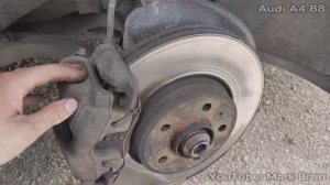 Тормозные колодки Audi A4 B8 (не смазывайте направляющие) brake pads dont lubricate slider pin bolts