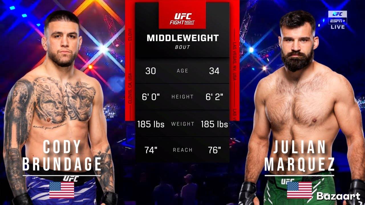 КОДИ БРАНДЕДЖ ПРОТИВ ДЖУЛИАНА МАРКЕСА ПОЛНЫЙ БОЙ UFC VEGAS 103