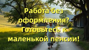 Неофициальная работа: как потерять пенсию и что делать, чтобы избежать рисков