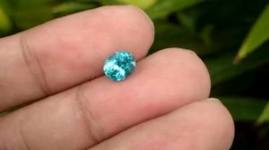 Apatite  NEON Blue  Green Paraiba Color 1.11 ct.