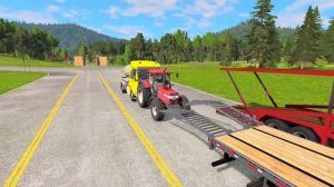 Машины и поезда, автовозы, прицепы, трактора и грузовики.