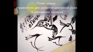 lesson Развитие руки" полет птиц" каллиграфия