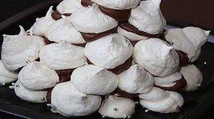 Торт из безе с шоколадным кремом