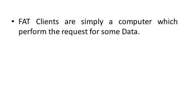Client server architecture