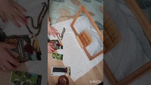 Подставка для украшений из деревянной рамки, часть 1.